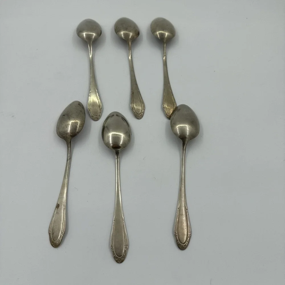 Silvia Made In Germany Vintage Silver Plated Spoons Rococo Style